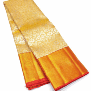 Tissue Gold and Red Kanchi Pattu