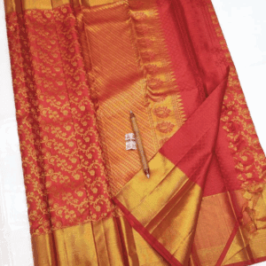 Red Kanchipattu saree