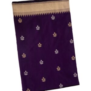 Rich Purple with Kadwa Buta’s and paithani border.