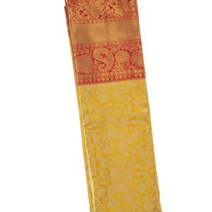 Yellow and Red Kanchi Pattu Saree